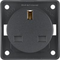Hager berker Integro wandcontactdoos British standard, antraciet