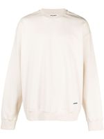 Jil Sander sweat en coton à patch logo - Tons neutres - thumbnail