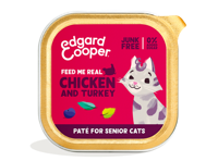 Edgard & Cooper kip en kalkoen paté kat senior natvoer kuipjes 16 x 85gr