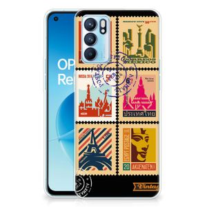 OPPO Reno 6 5G Siliconen Back Cover Postzegels