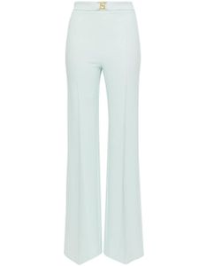 Elisabetta Franchi pantalon palazzo à taille haute - Vert