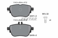 Remblokkenset, schijfrem TEXTAR, u.a. für Mercedes-Benz