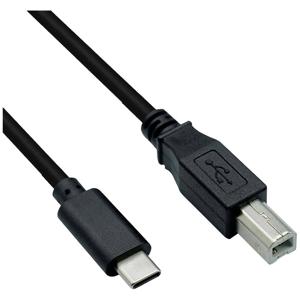 Roline USB-kabel USB 2.0 USB-C stekker, USB-B stekker 4.50 m Zwart Afgeschermd 11.02.8338