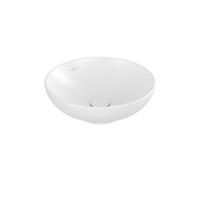 Villeroy & Boch Loop & friends opzetwastafel 42cm rond met overloop CeramicPlus stone white 4A4600RW