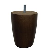 Meubelpoot bruin rond Ø 9 cm en hoogte 12 cm van massief hout (M8) - thumbnail