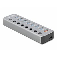 Delock 63264 USB 3.2 Gen 1-hub 7 poorten Grijs