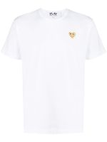 Comme Des Garçons Play t-shirt à logo brodé - Blanc