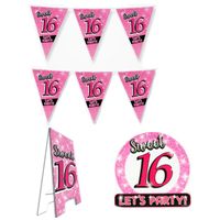 Sweet 16 verjaardagspakket versiering - thumbnail