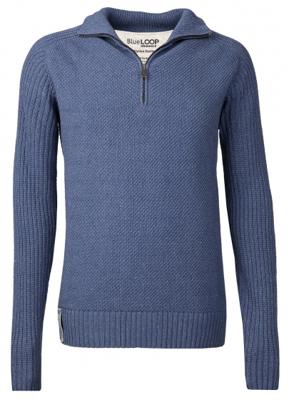 Blueloop Originals outdoortrui The Traveller heren wol blauw Blueloop Originals outdoortrui The Traveller heren wol blauw