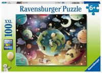 Ravensburger puzzel 100 stukjes XXL. Fantasie planeten.