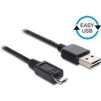 Delock 85156 Kabel EASY-USB 2.0 Type-A male > USB 2.0 Type Micro-B male 50cm zwart - thumbnail