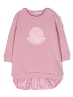 Moncler Enfant robe-pull à logo brodé - Rose