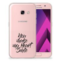 Samsung Galaxy A3 2017 Siliconen hoesje met naam Heart Smile - thumbnail