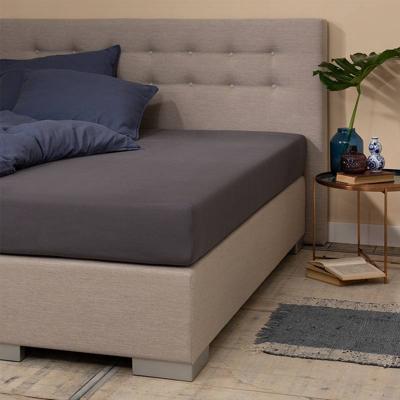 Presence Jersey Hoeslaken Silver - Antraciet 70/80 x 200/220 cm