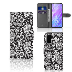 Samsung Galaxy S20 Hoesje Black Flowers