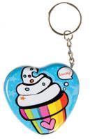 LG Imports sleutelhanger Butterfly 5 x 5 x 2,5 cm staal blauw