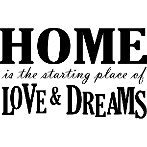 Home is a starting place - Muursticker