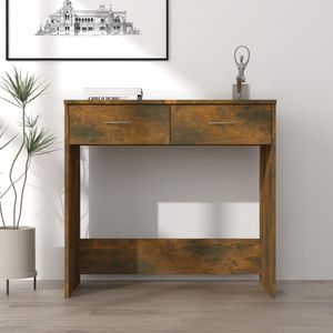 Bureau 80x40x75 cm bewerkt hout gerookt eikenkleurig