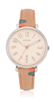 Horlogeband Fossil ES4133 Leder Beige 14mm