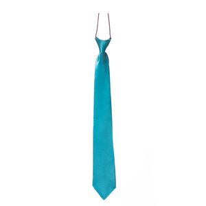 Partychimp Carnaval verkleed accessoires stropdas - turquoise blauw - polyester - heren/dames   -