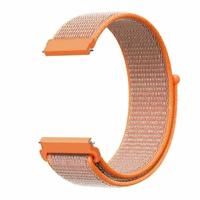 By Qubix - Compatible met Garmin Forerunner 55/245 / 645 - Sport Loop nylon bandje - Oranje - Compatible Garmin bandje - Bandbreedte: 20mm