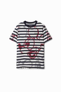 Gestreept T-shirt Mickey Mouse - WHITE - M