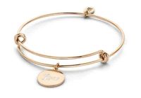 CO88 Collection 8CB-90176 - Stalen bangle met bedel - love - one-size - rosékleurig