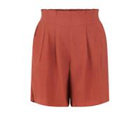 PIECES high waist wide leg korte broek rood