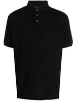 Emporio Armani polo en coton à logo brodé - Noir