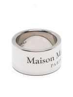 Maison Margiela bague épaisse à logo gravé - Argent