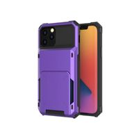 iPhone 13 Pro hoesje - Backcover - Pasjeshouder - Portemonnee - TPU - Paars