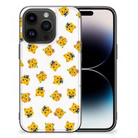 Back Case voor iPhone 15 Pro Katten Emojis