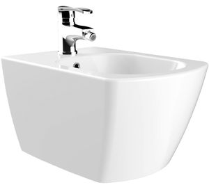 Sanigoods Cody bidet met overloop en kraangat wit