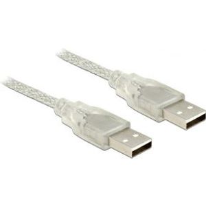 Delock 83889 Kabel USB 2.0 Type-A male > USB 2.0 Type-A male 2 m transparant