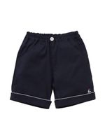 Familiar contrasting-trim cotton shorts - Bleu