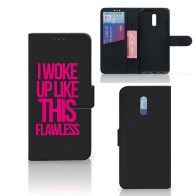 OPPO Reno Hoesje met naam Woke Up - Origineel Cadeau Zelf Maken
