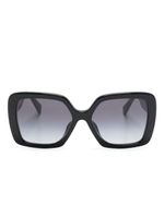 Miu Miu Eyewear lunettes de soleil oversize à plaque logo - Noir