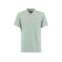 America Today regular fit polo Elton met all over print sage