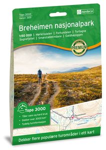 Wandelkaart 3011 Topo 3000 Breheimen | Nordeca