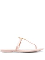 Tory Burch Roxane Jelly logo-plaque slides - Rose