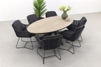 Taste Belmond antraciet/GI Edison 220x115 cm. - ovale tuinset - thumbnail