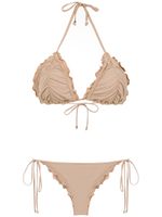 Amir Slama ruched bikini set - Tons neutres