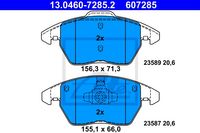 Remmenset, remschijf ATE, Remschijftype: Geventileerd: , Inbouwplaats: Vooras, u.a. für Seat, Audi, VW