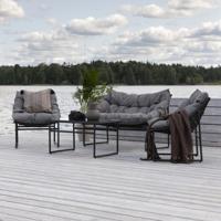 Nohr Loungeset Ingo Met bank, 2 loungestoelen en tafel - Grijs