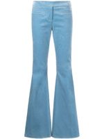 Dorothee Schumacher pantalon évasé à taille mi-haute - Bleu