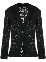 ROTATE BIRGER CHRISTENSEN blazer en dentelle fleurie à simple boutonnage - Noir