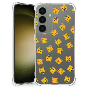 Doorzichtige Silicone Hoesje voor Samsung Galaxy S24 Katten Emojis