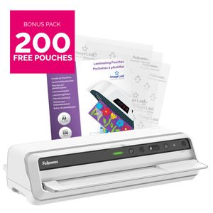 Fellowes lamineermachine Venus voor ft A3 + Bonus Pack van 200 lamineerhoezen (A4, 80 micron)