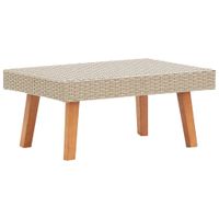 Tuintafel poly rattan beige - thumbnail