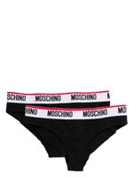 Moschino lot de 2 culottes à bande logo - Noir - thumbnail